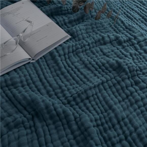 Muslin Blanket for Adults, Extra Large Twin 90” x 66”,6 Layer Cooling Cotton - Picture 1 of 7